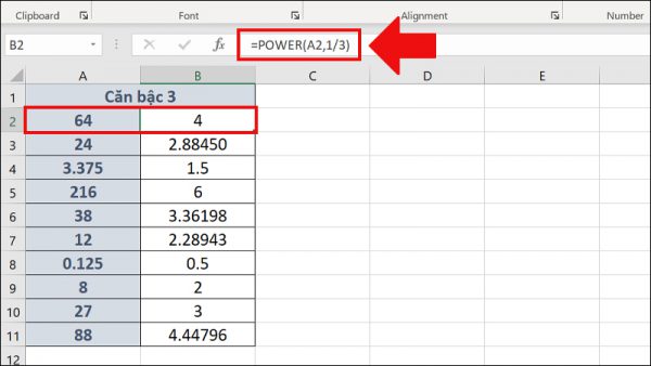 Hướng Dẫn Cách Sử Dụng Hàm Căn Bậc 3 Trong Excel