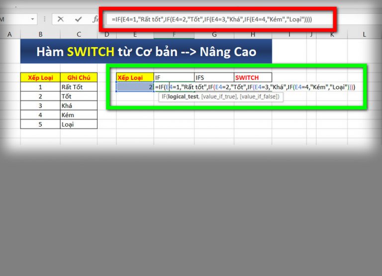 C ch t nh i m u ti n trong excel b ng h m if