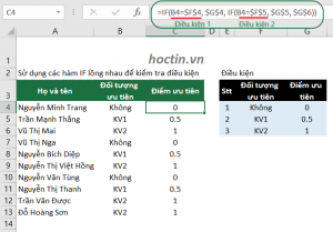 Cách Tính Điểm Ưu Tiên Trong Excel Bằng Hàm If